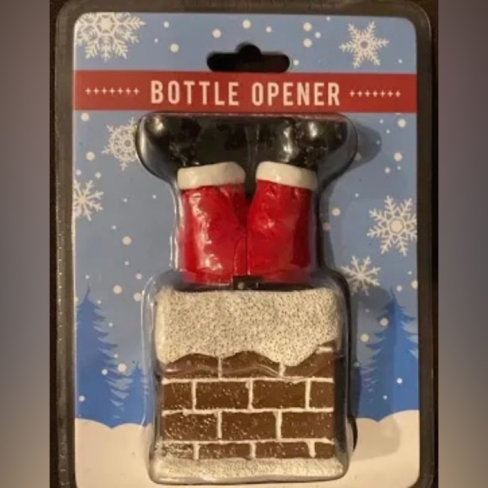 Santa‎ Going Down Chimney Bottle Opener